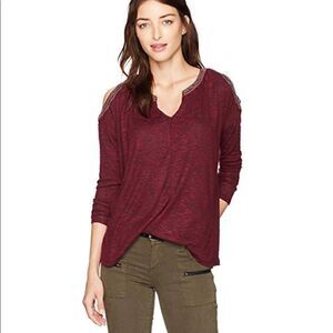 Vintage American blues red cold shoulder top NWT